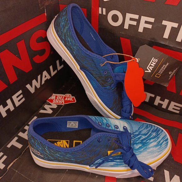 Vans Authentic National Geographic Ocean/True Blue Women's 6/Men's 4.5 - Picture 1 of 12